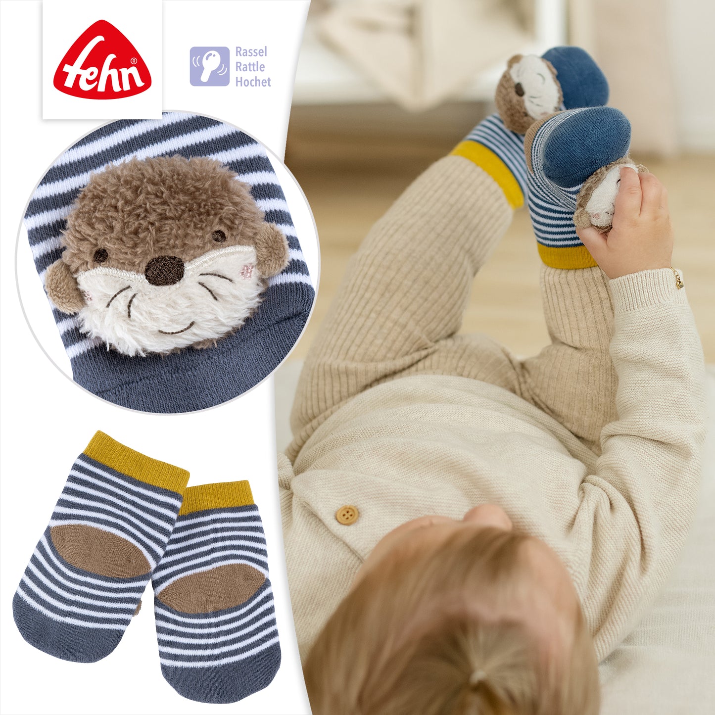 Rasselsocken Otter Theo